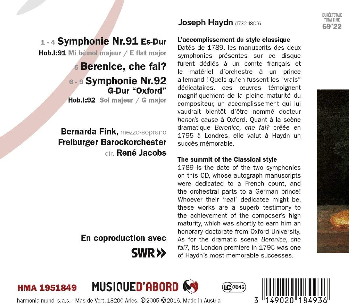 Haydn: Symphonies nos. 91 & 92 Scena di Berenice - slide-1