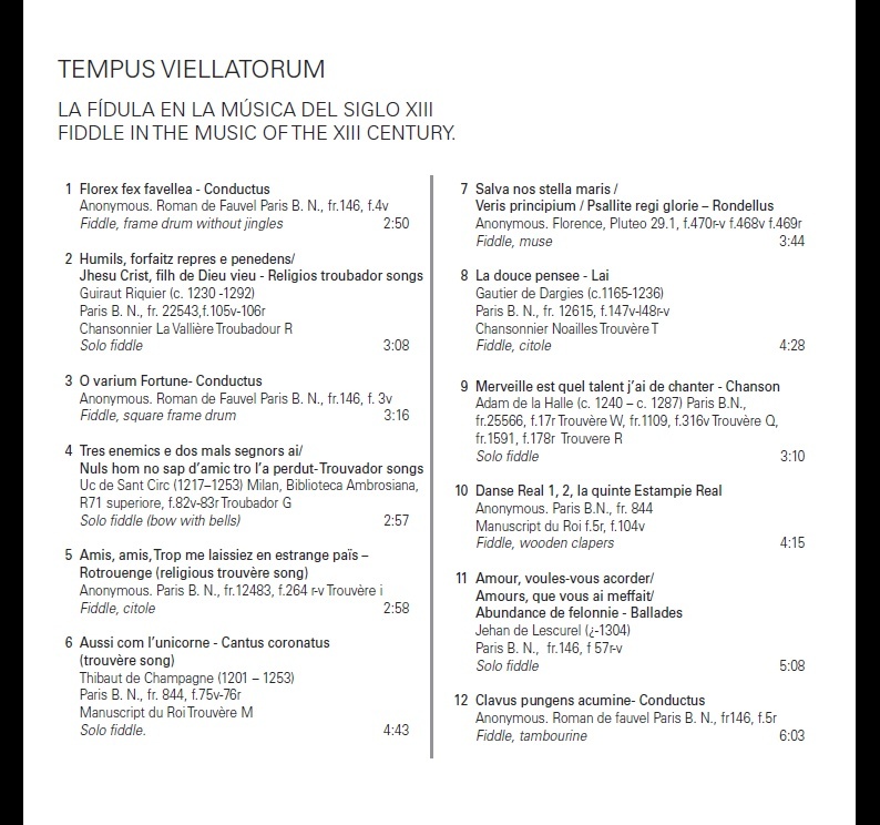 Tempus viellatorum - Fiddle in the music of the XIII century - slide-1
