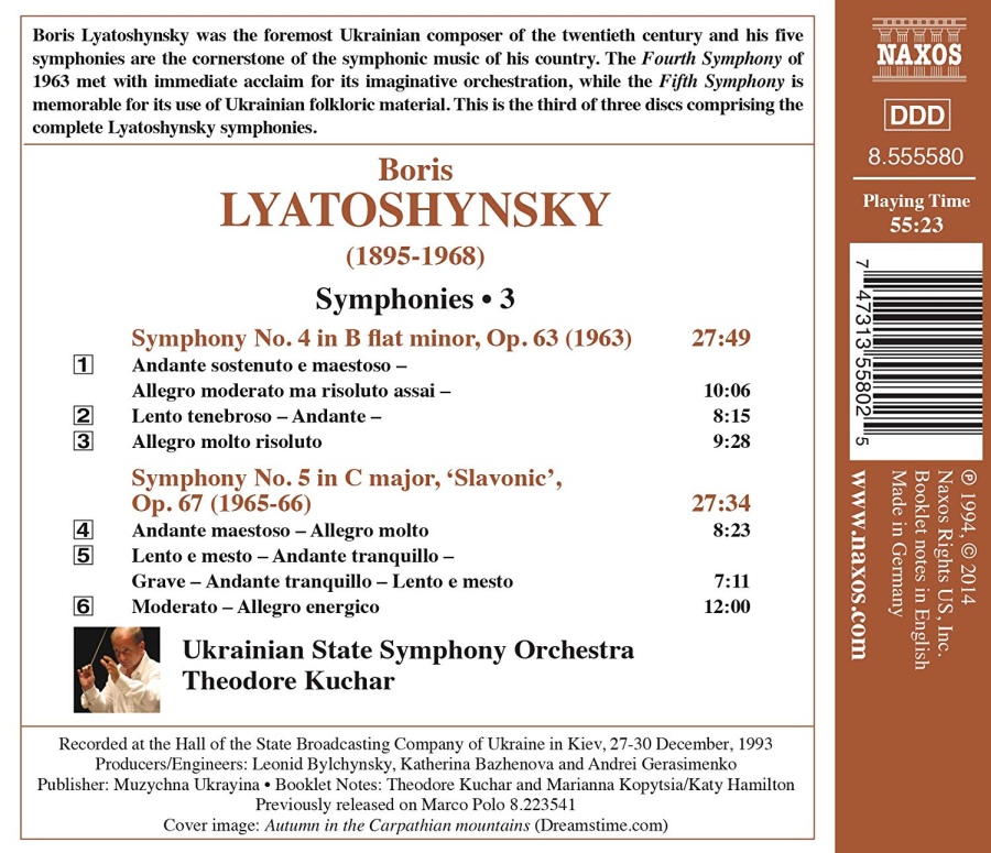 Lyatoshynsky: Symphonies Vol. 3 - Symphonies Nos. 4 & 5 - slide-1