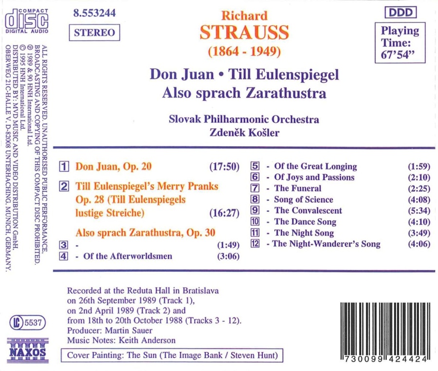 STRAUSS R.: Don Juan, Till Eulenspiegel, Also Sprach Zarathustra - slide-1