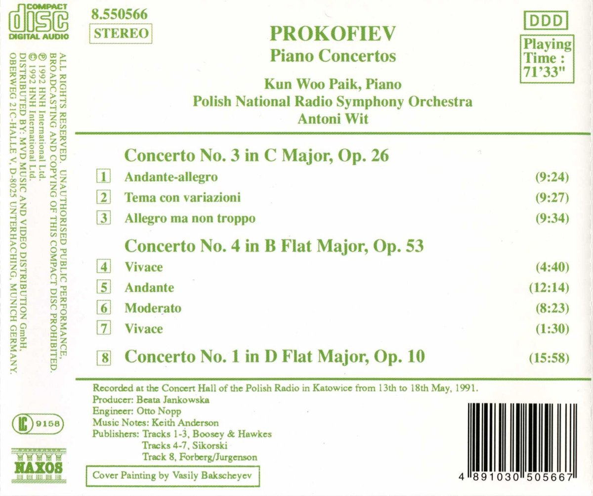PROKOFIEV: Piano Concertos 1, 3 & 4 - slide-1