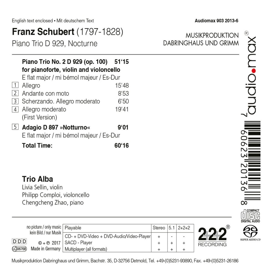 Schubert: Trio No. 2 E flat major; Notturno - slide-1