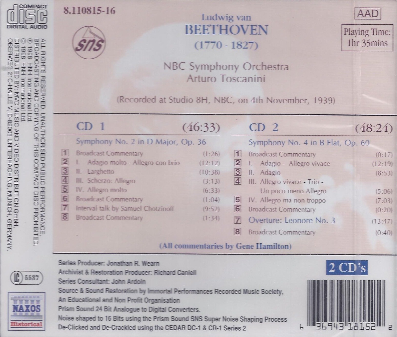 Beethoven: Symphony Nos. 2 & 4 - slide-1