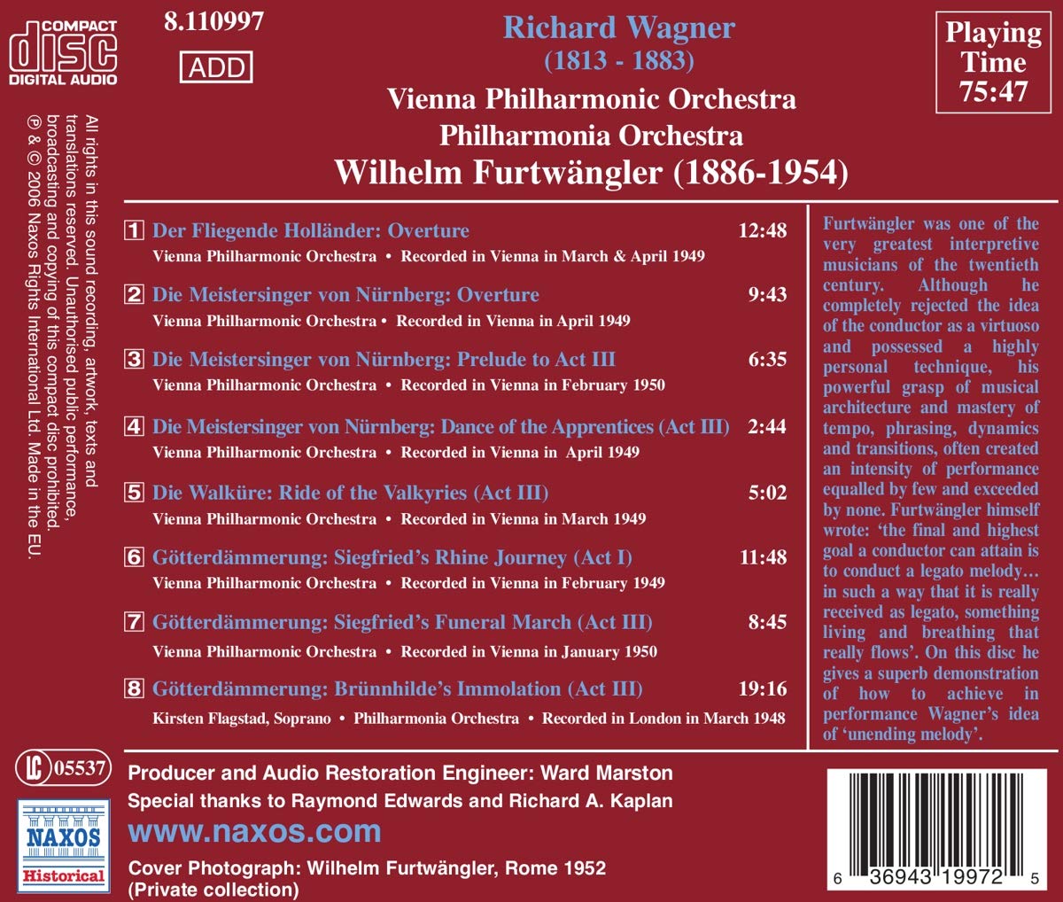 Wagner: Overtures - 1940-1950 vol. 4 - slide-1
