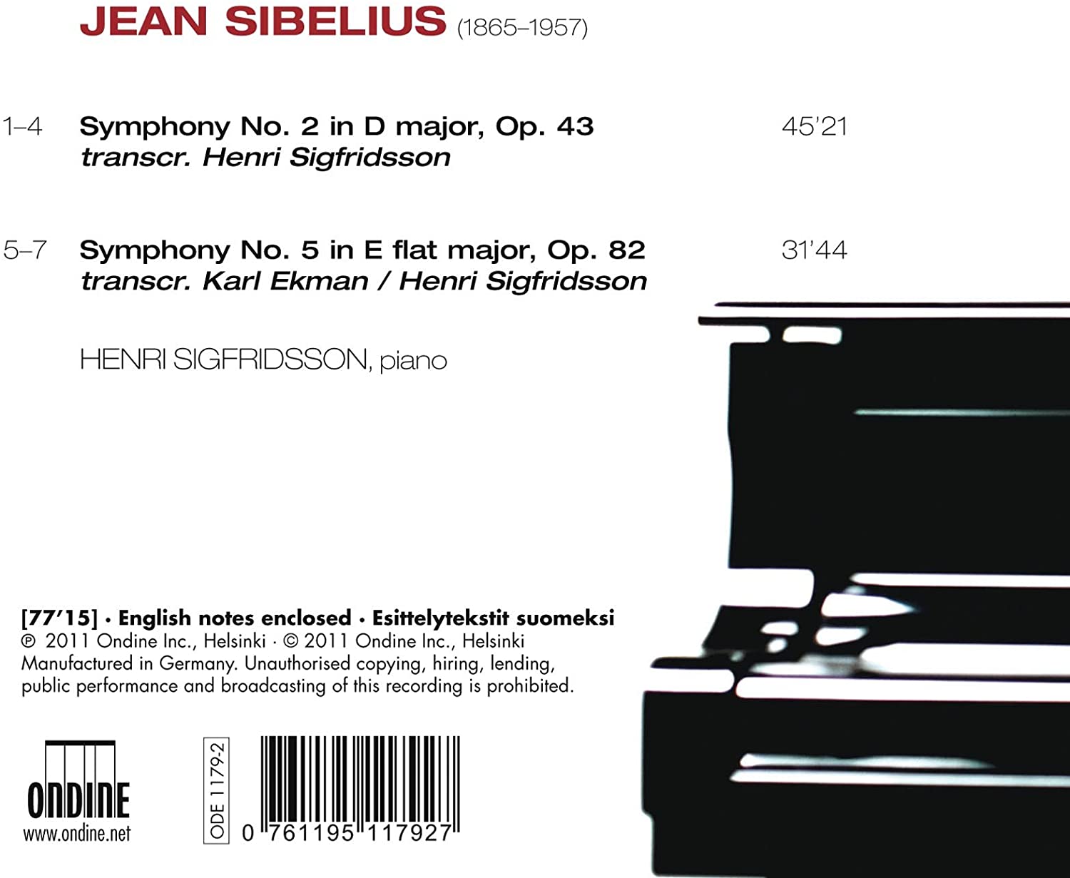 Sibelius: Symphonies 2 & 5 - slide-1