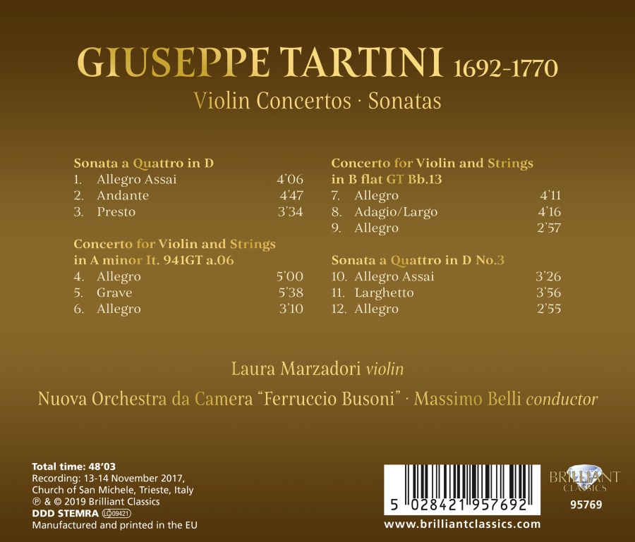 Tartini: Violin Concertos, Sonatas - slide-1