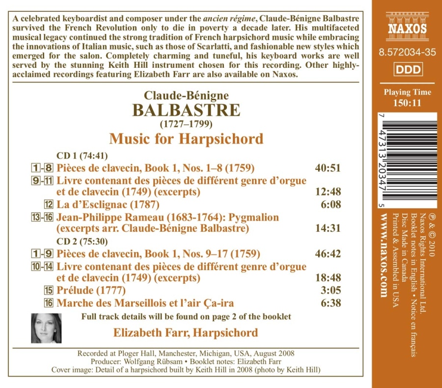 BALBASTRE: Music for harpsichord - slide-1