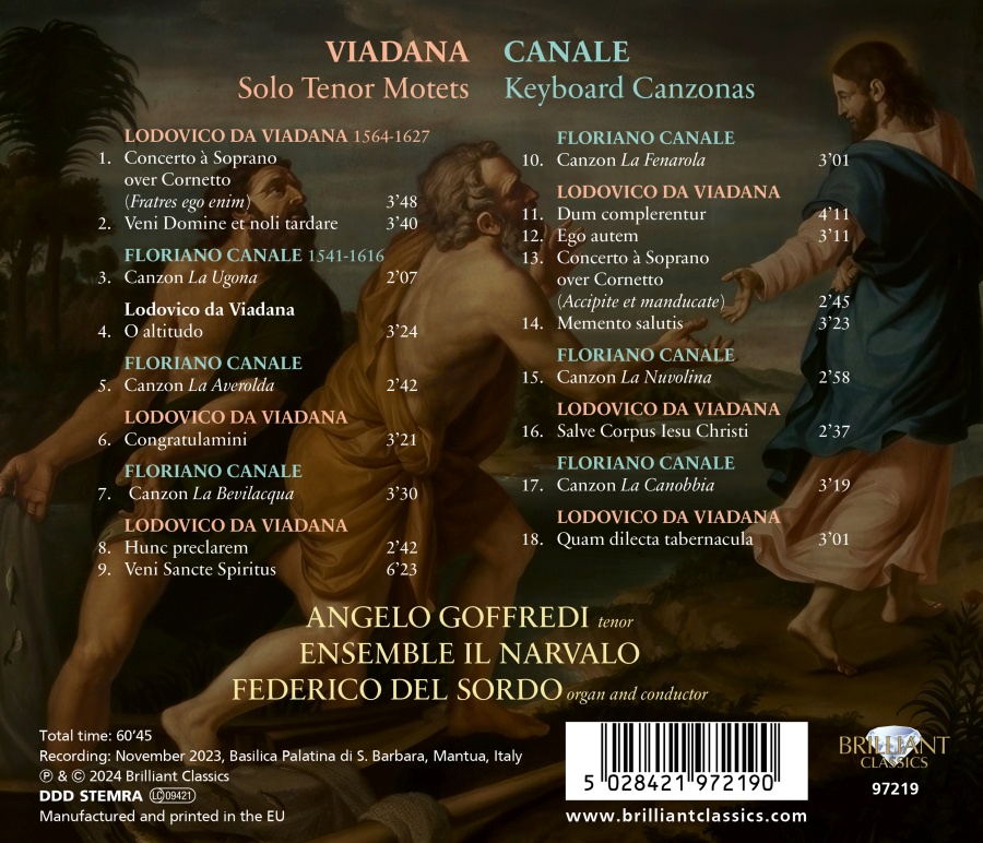 Viadana: Solo Tenor Motets; Canale: Keyboard Canzonas - slide-1