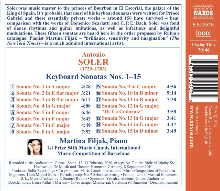 Soler: Keyboard Sonatas Nos. 1-15 - slide-1