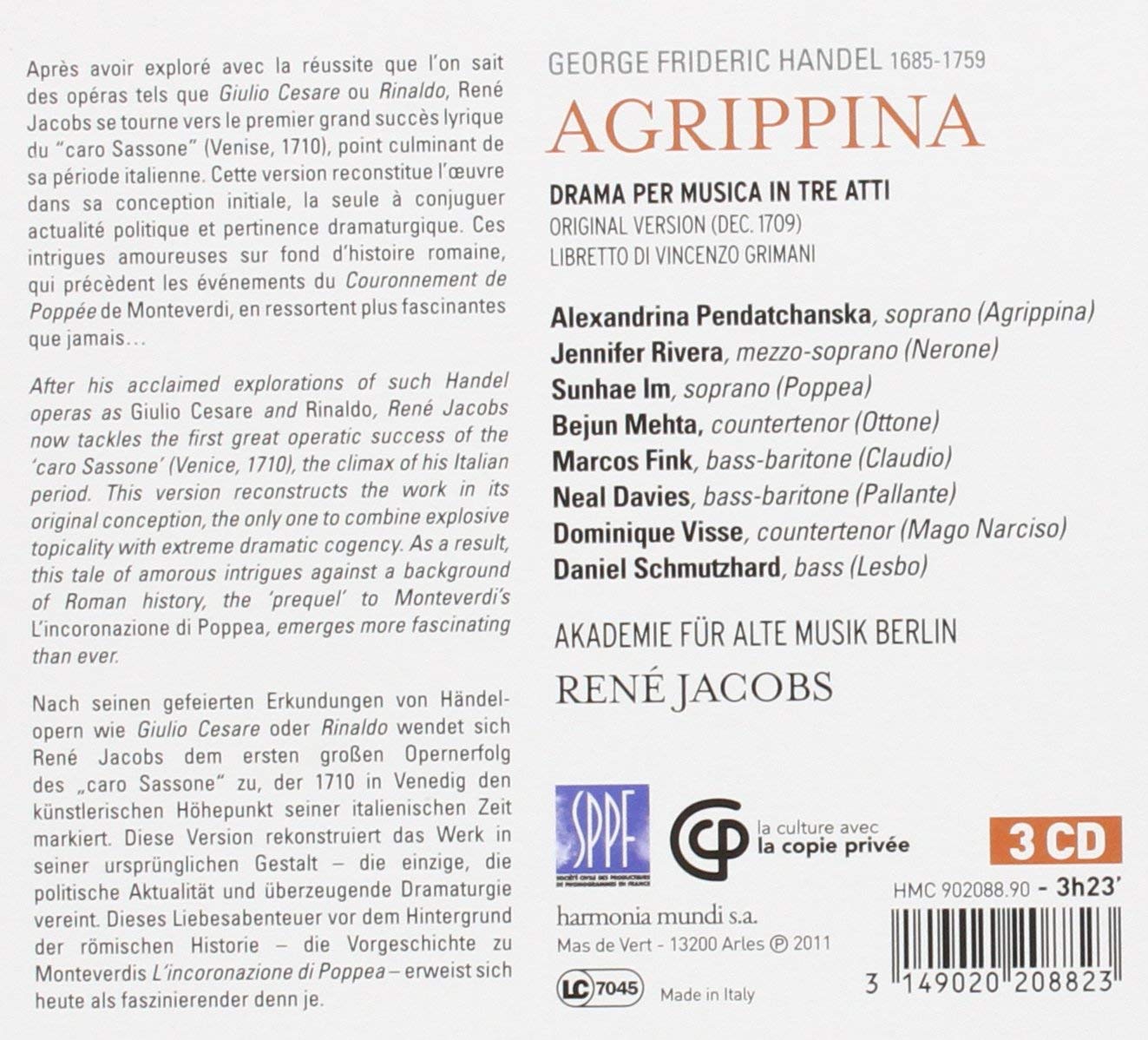 Handel: Agrippina, Drama per musica in tre atti - slide-1
