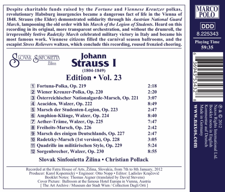 Strauss Johann Edition Vol.23 - polki, walce, marsze - slide-1