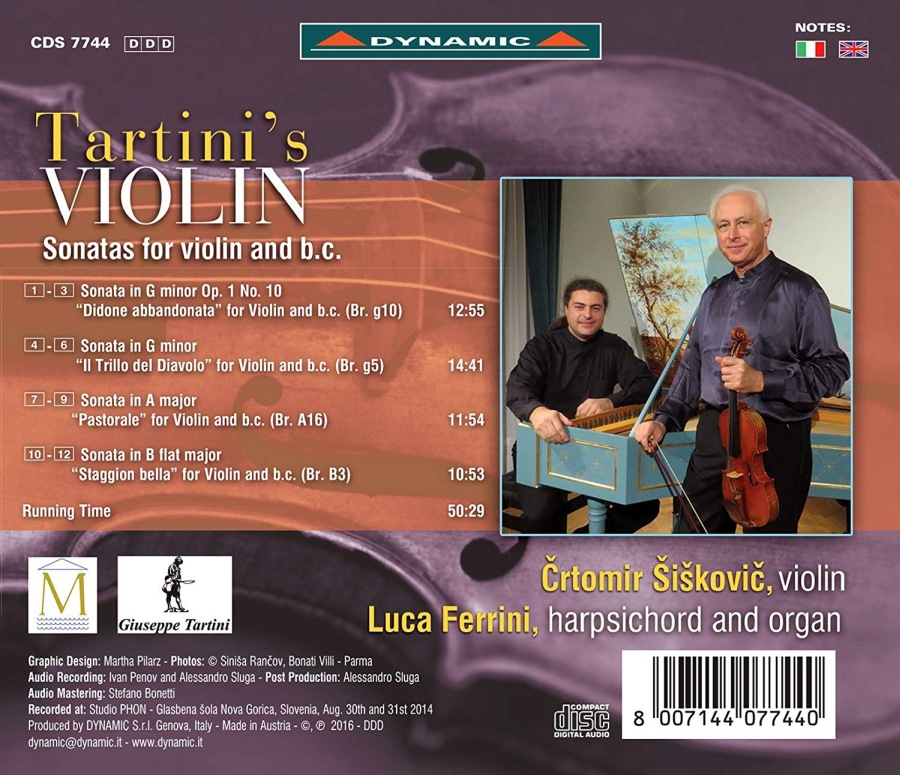Tartini’s Violin - Tartini: Sonatas for violin and b.c. - slide-1