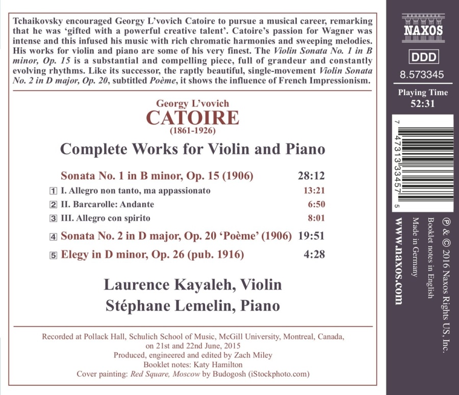 Catoire: Complete Works for Violin and Piano - slide-1