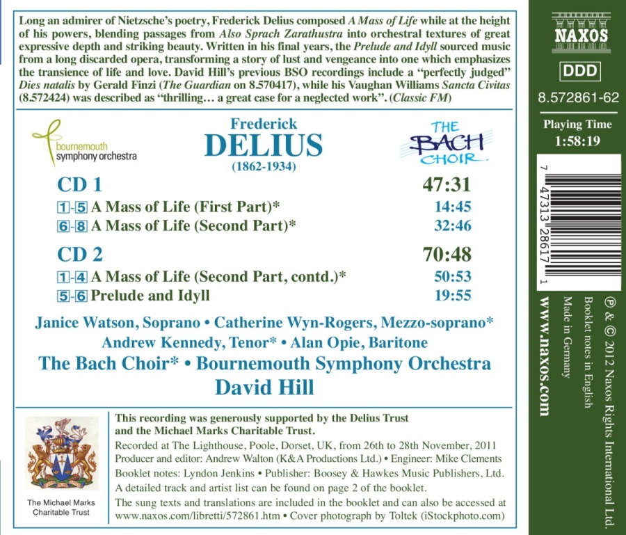 Delius: A Mass of Life, Prelude and Idyll - slide-1