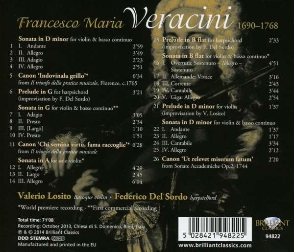 Veracini: Violin Sonatas from Unpublished Manuscripts - slide-1