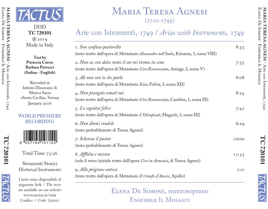 Agnesi: Arias with Instruments, 1749 - slide-1