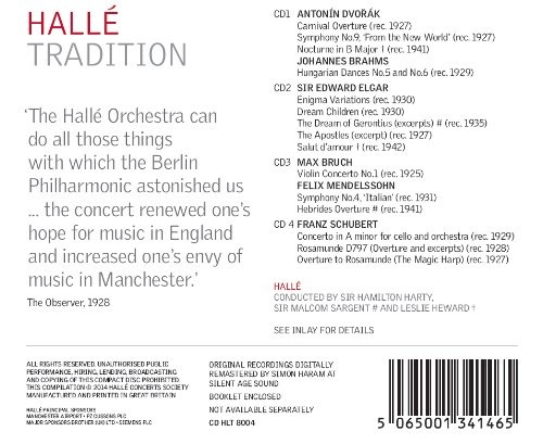 Hallé Tradition – Dvorak, Elgar,, Bruch, Mendelssohn, Schubert, Brahms,Harty, Hamilton, Sargent, Malcolm - slide-1