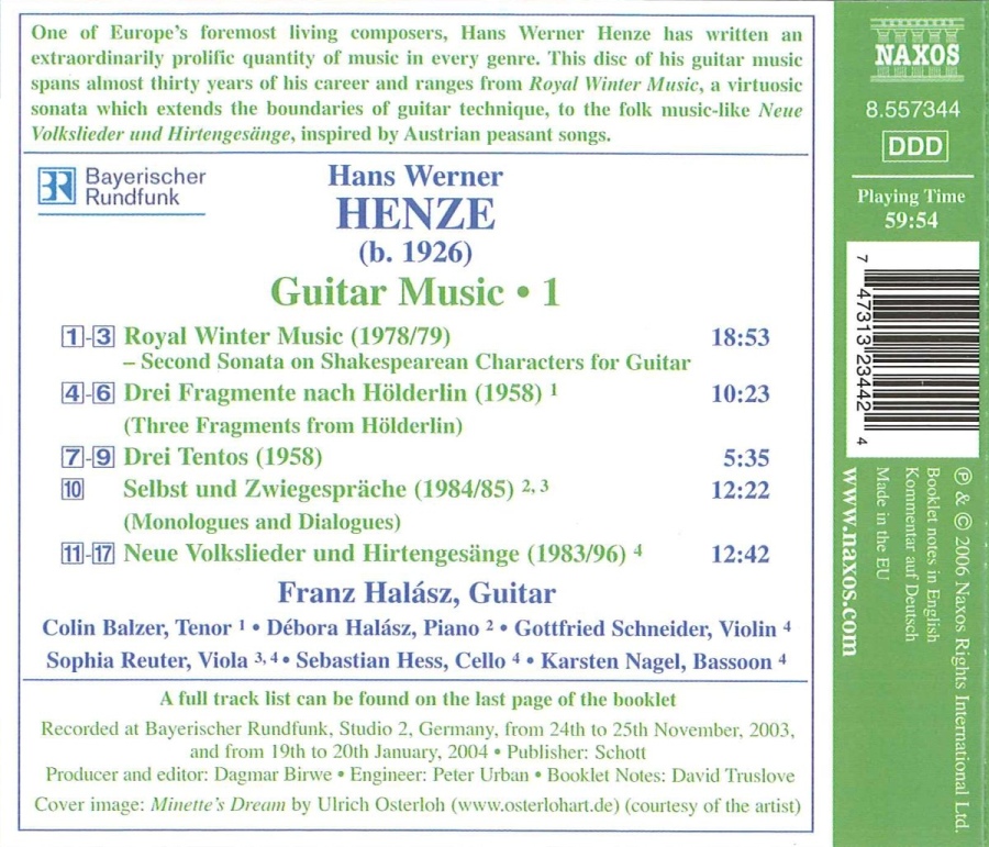 HEINZE: Guitar Music, Vol. 1 - slide-1