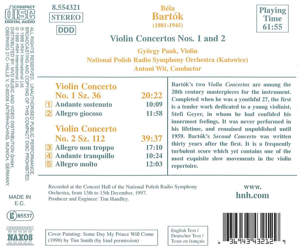 BARTOK: Violin Concerto 1 and 2 - slide-1