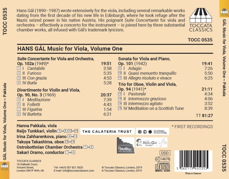 Gal: Music for Viola Vol. 1 - slide-1
