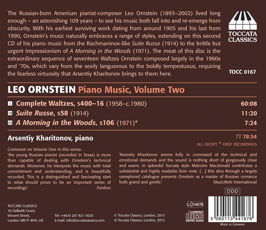 Ornstein: Piano Music Vol. 2 - slide-1