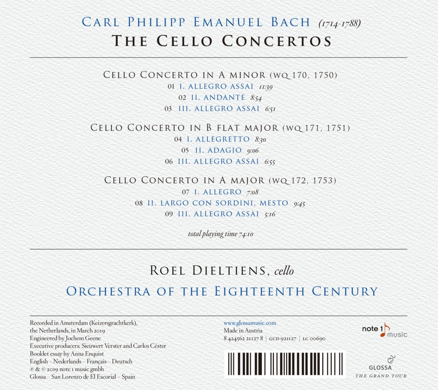 CPE Bach: Cello Concertos - slide-1