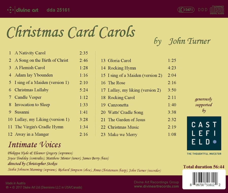 Turner: Christmas Card Carols - slide-1