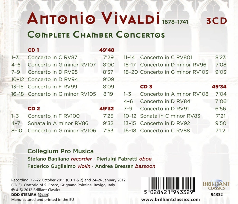 Vivaldi: Complete Chamber Concertos - slide-1