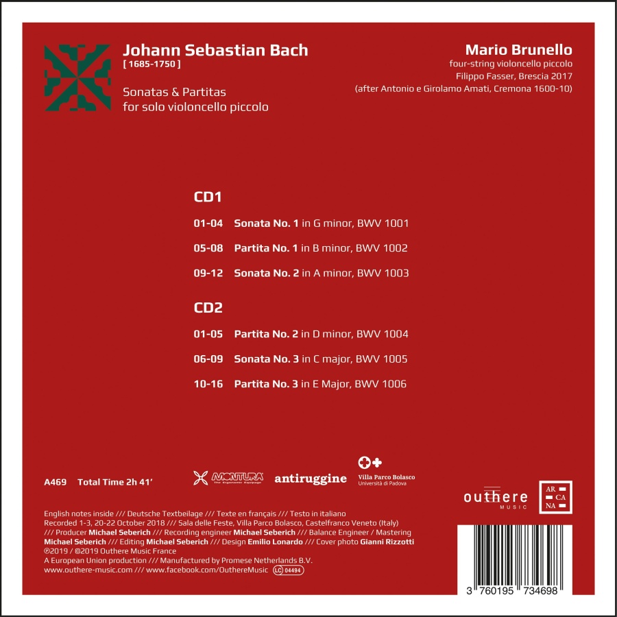 Bach: Sonatas & Partitas for solo violoncello piccolo - slide-1