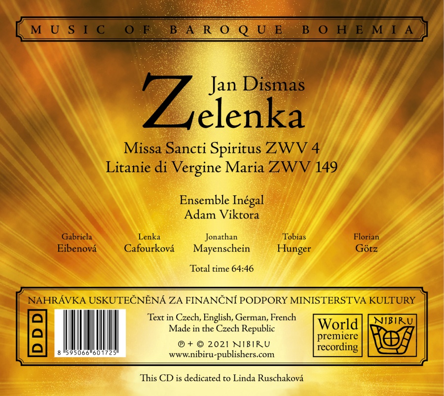 Zelenka: Missa Sancti Spiritus; Litanie di Vergine Maria - slide-1
