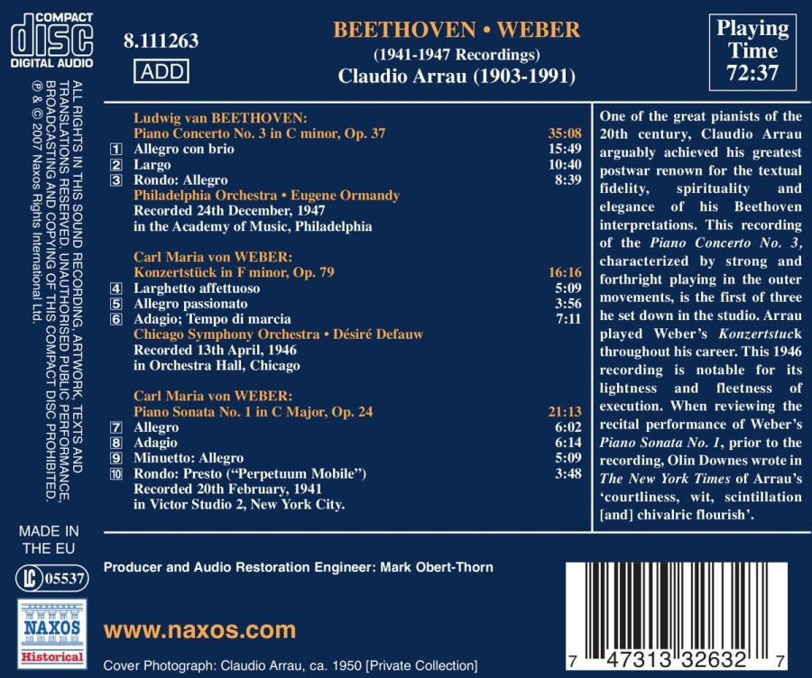 Beethoven - Piano Concerto No. 3, WEBER -Konzertstuck / Piano Sonata No. 1 - slide-1