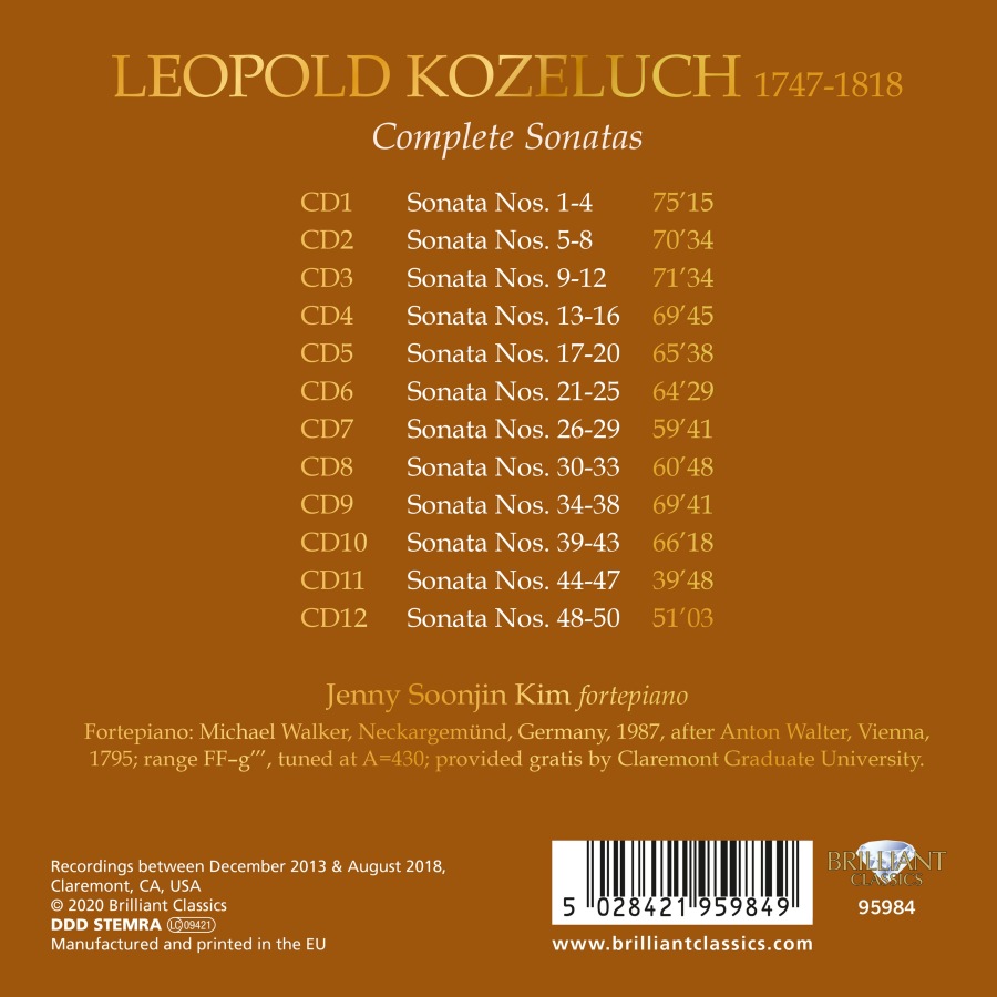 Kozeluch: Complete Sonatas - slide-1