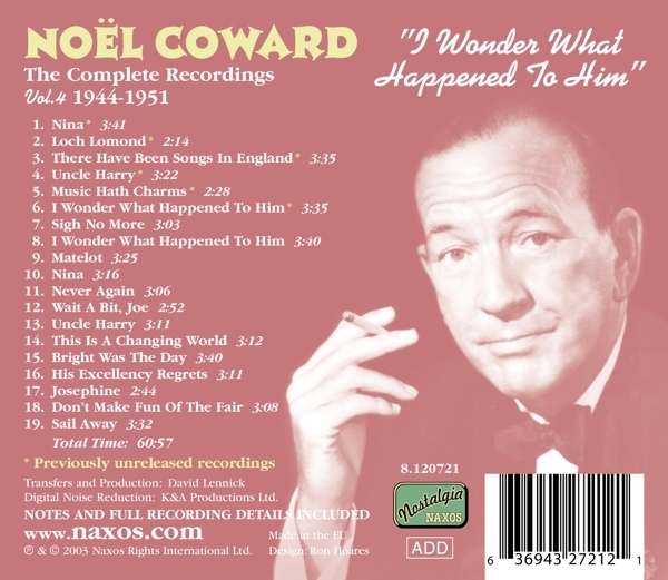 Noël Coward ‎– I Wonder What Happened To Him - The Complete Recordings, Vol.4: 1944-1951 - slide-1
