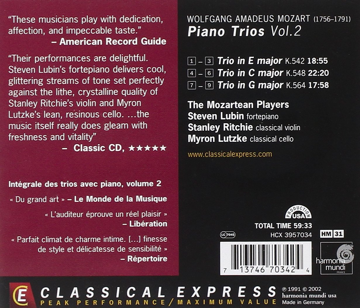 Mozart: Piano Trios vol. 2 - slide-1
