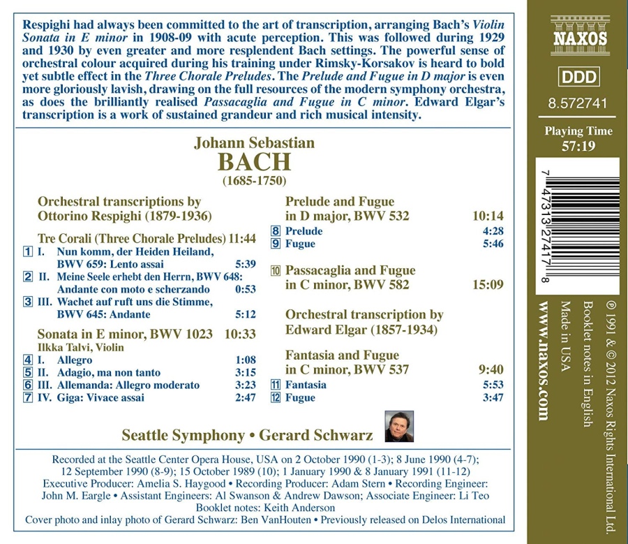 Bach: Orchestral Transcriptions by Respighi & Elgar - slide-1