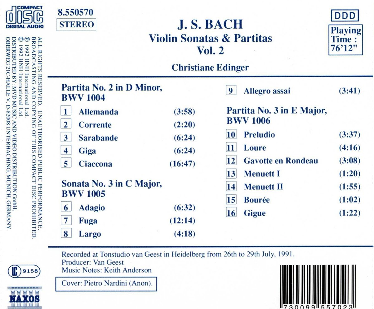 BACH: Violin Sonatas & Partitas 2 - slide-1