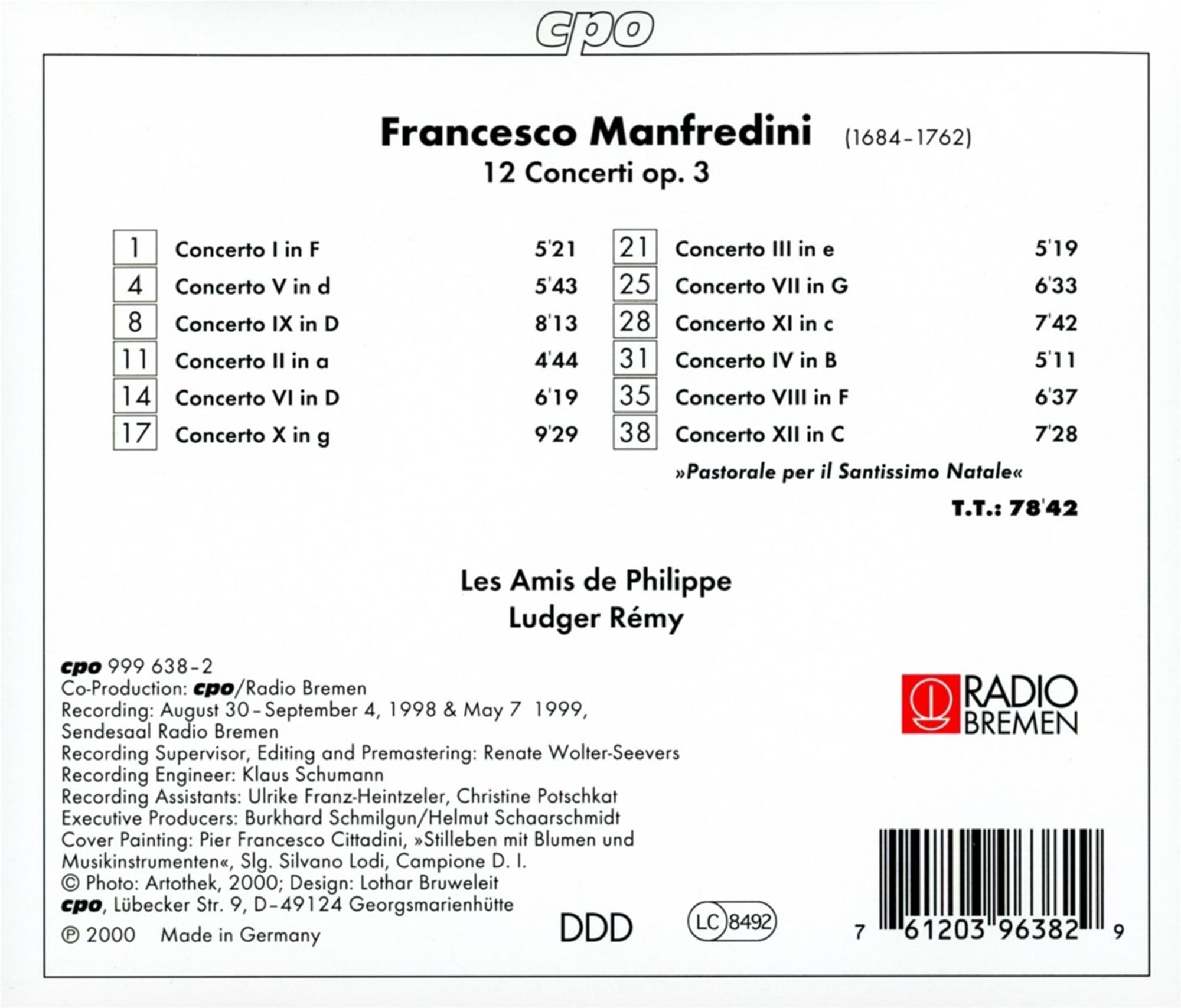 MANFREDINI: 12 concerti op.3 - slide-1