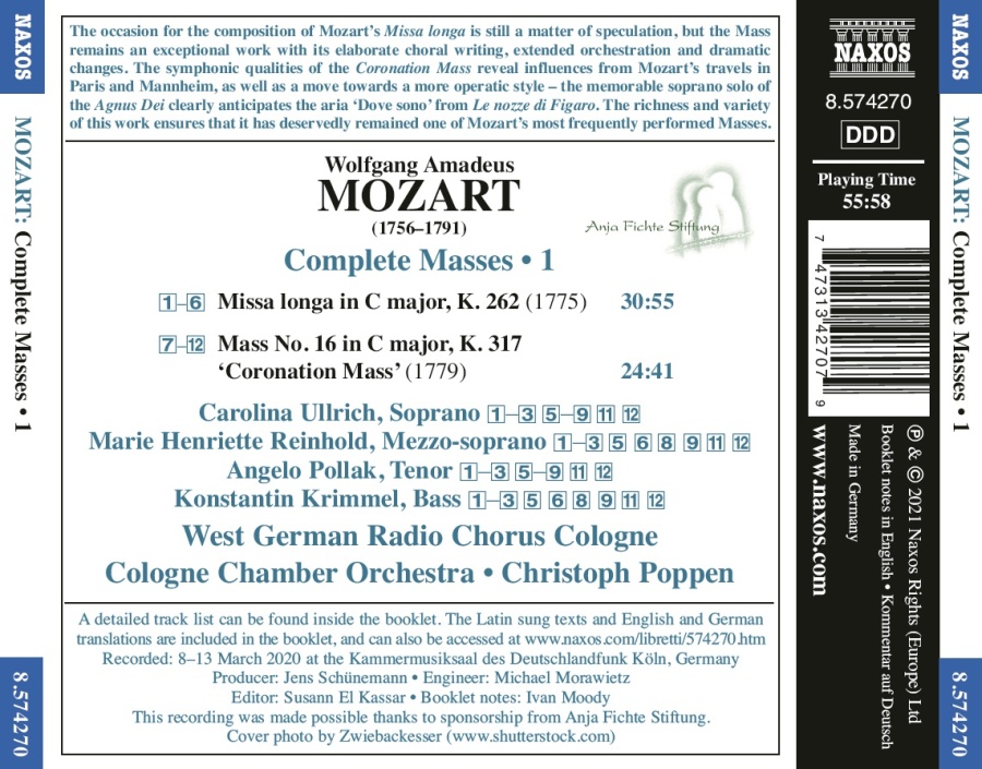 Mozart: Complete Masses Vol. 1 - ‘Coronation Mass’; Missa longa - slide-1