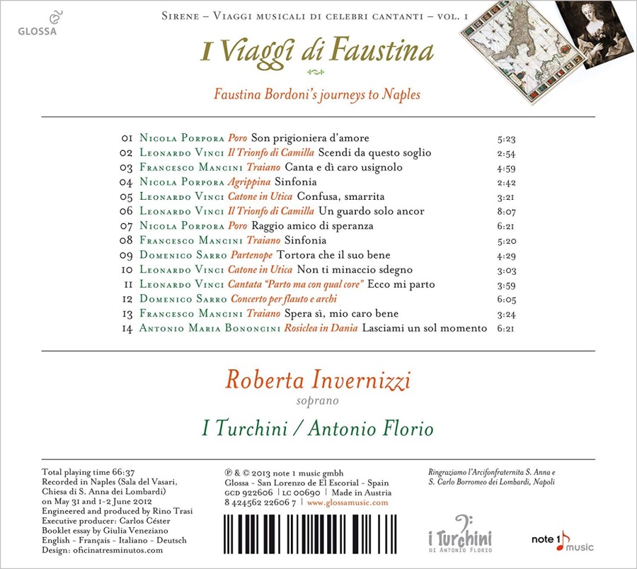 I Viaggi di Faustina - Porpora, Vinci, Mancini, Sarro, Bononcini: Arie i utwory instrumentalne - slide-1
