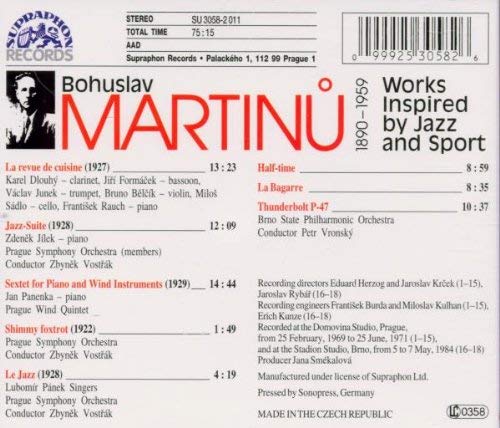 Martinů: Works inspired by Jazz and Sport - slide-1