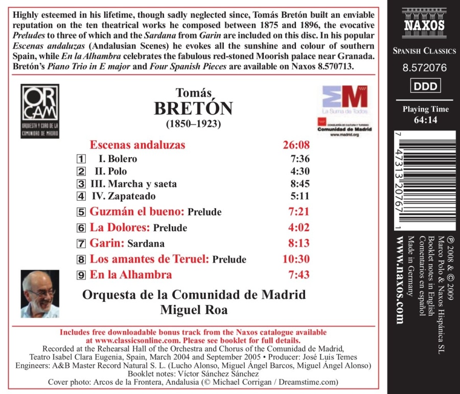 BRETON: Escenas andaluzas; En la Alhambra; Opera Preludes - slide-1