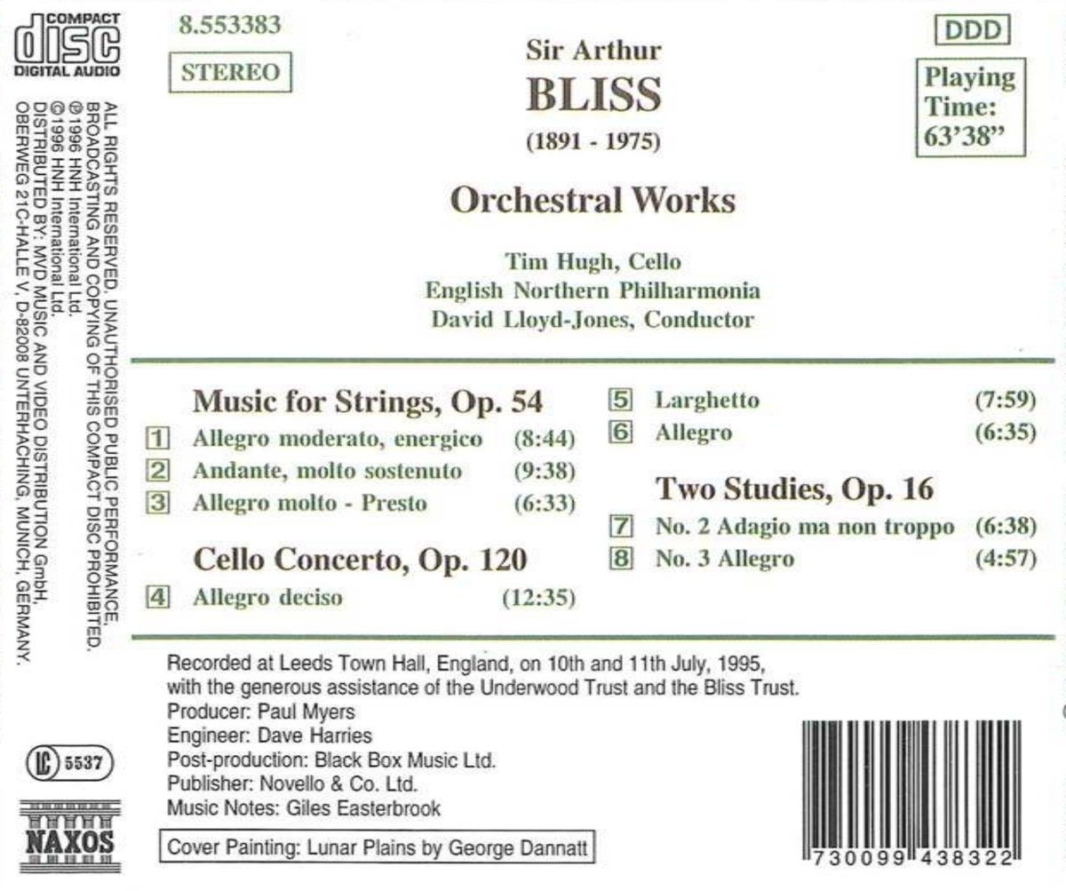 BLISS: Cello Concerto, ... - slide-1